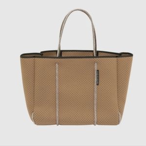 NWT state of escape flying solo neoprene tote in caramel
